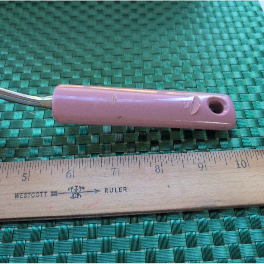 EKCO Spatula Slotted Pink Nylon Turner With Plastic Handle Vtg USA *Handle Melts